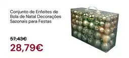 Worten Conjunto de Enfeites de Bola de Natal Decorações Sazonais para Festas promoção