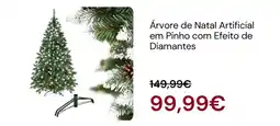 Worten Árvore de natal artificial em pinho com efeito de diamantes promoção