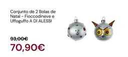 Worten Conjunto de 2 Bolas de Natal - Fioccodineve e Uffoguffo A DI ALESSI promoção