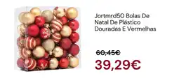 Worten Jortmrd50 bolas de natal de plástico douradas e vermelhas promoção