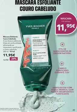 Yves Rocher Máscara esfoliante couro cabeludo yves rocher promoção