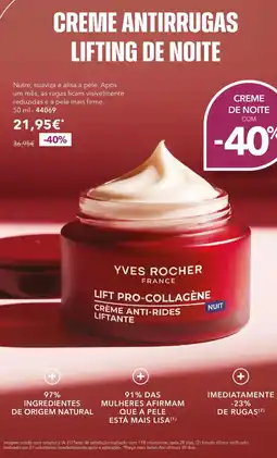 Yves Rocher Creme antirrugas lifting de noite yves rocher promoção