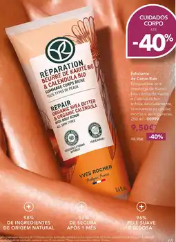 Yves Rocher repair organic shea butter & organic calendula rich body scrub promoção