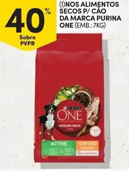 Continente Nos alimentos secos p/ cão da marca purina one promoção