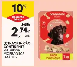 Continente Snack p/ cão continente promoção