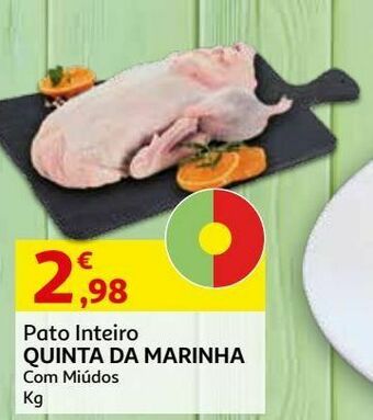 Auchan Pato inteiro qtª da marinha:c/miudos kg promoção