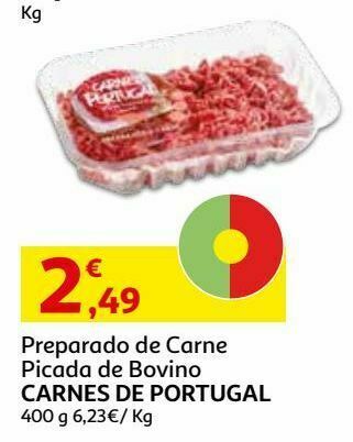 Auchan Preparado carne picada bovinocarnes portugal 400g promoção