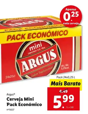 Argus Cerveja Mini Pack Económico 24x0,25L