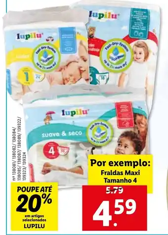Lidl Lupilu Fraldas Maxi Tamanho 4 promoção