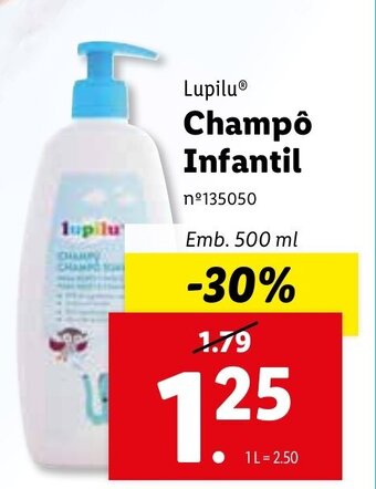 Lidl Lupilu Champô Infantil 500ml promoção