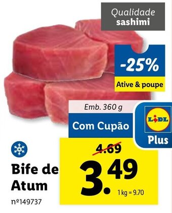 Lidl Bife de Atum 360g promoção