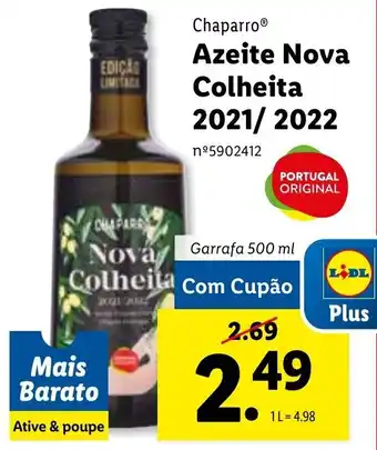 Lidl Chaparro Azeite Nova Colheita 2021/2022 500ml promoção