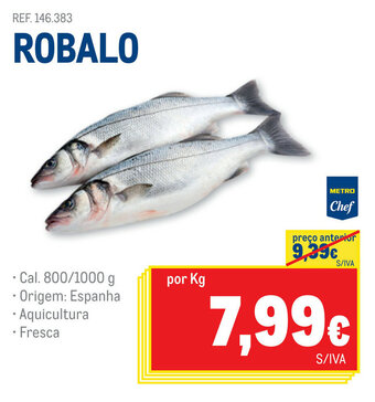 Makro Robalo 800/1000g promoção