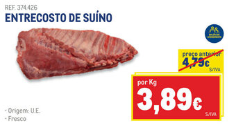 Makro Entrecosto de Suíno promoção