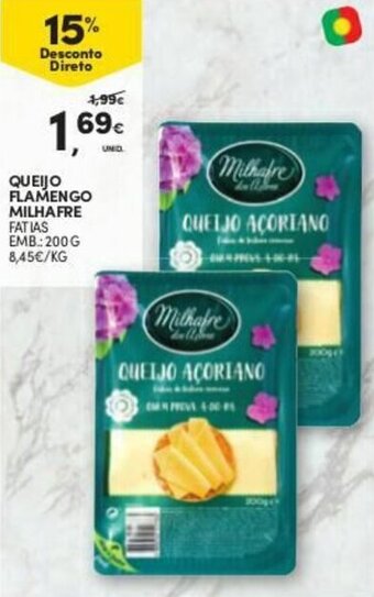 Continente Queijo Flamengo Milhafre 200g promoção