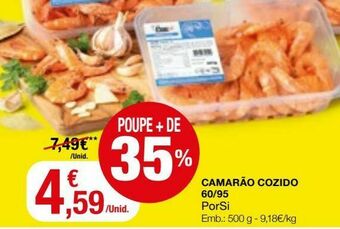 Intermarché Camarão cozido promoção