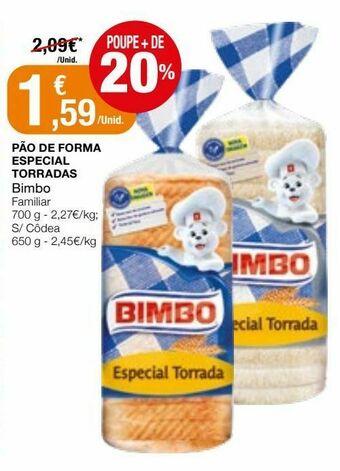 Intermarché Pão de forma bimbo promoção