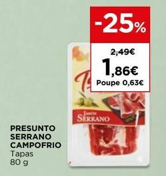 El Corte Inglés Presunto campofrio promoção