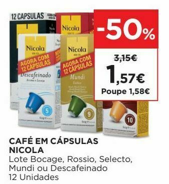 Cápsulas de café nicola