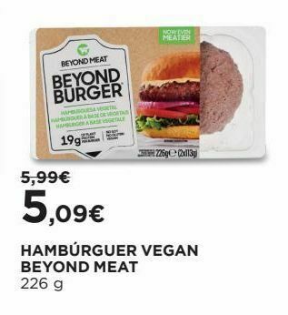 El Corte Inglés Hamburguer vegetal promoção
