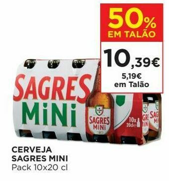 El Corte Inglés Cerveja sagres mini promoção