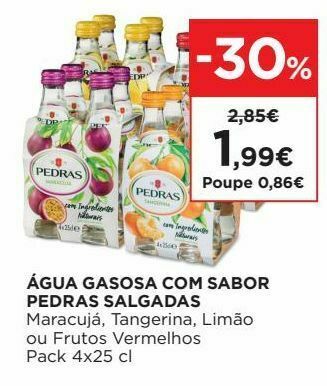 El Corte Inglés Água com sabor pedras salgadas promoção