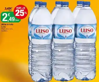 Intermarché Água C/Gás Luso 6x1,5L promoção