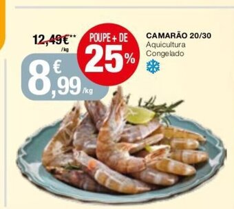 Intermarché Camarão 20/30 Aquacultura Congelado promoção
