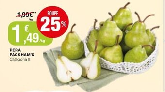 Intermarché Pera Packham's promoção