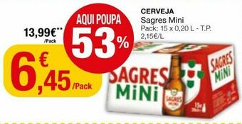 Intermarché Cerveja sagres mini promoção