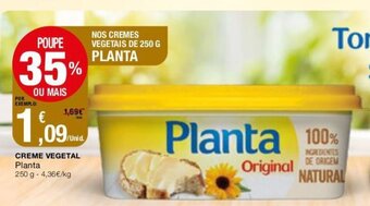 Intermarché Creme Vegetal Planta 250g promoção