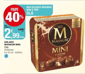 Intermarché Gelado Magnum Mini Olá 6x55ml promoção