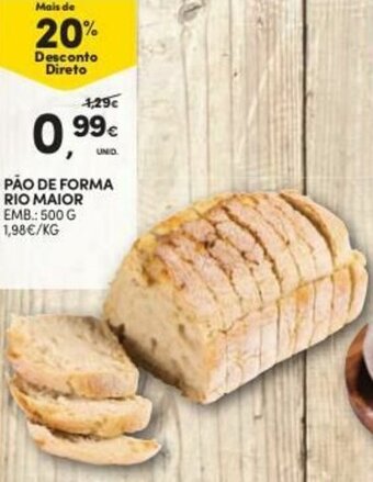 Continente Pão de Forma Rio Maior 500g promoção