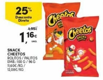 Continente Snack Cheetos 100g/96g promoção