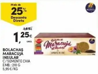 Continente Bolachas Maracujá Insular 210g promoção
