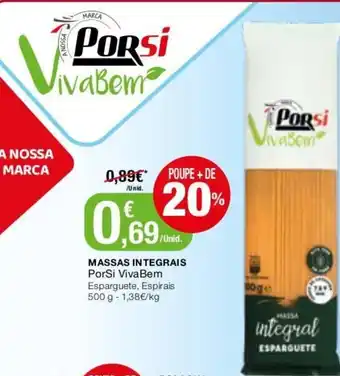 Intermarché Massas Integrais 500g promoção