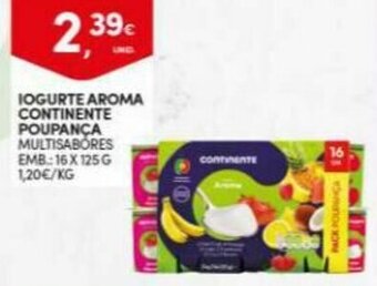 Continente Iogurte Aroma Continente Poupança 16x125g promoção