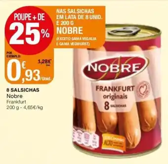 Intermarché Nobre 8 Salsichas 200g promoção