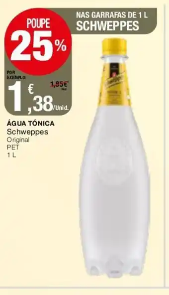 Intermarché Água Tónica Schweppes 1L promoção