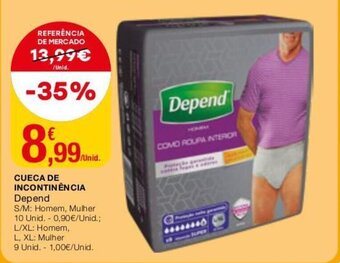 Intermarché Cueca de Incontinência Depend promoção