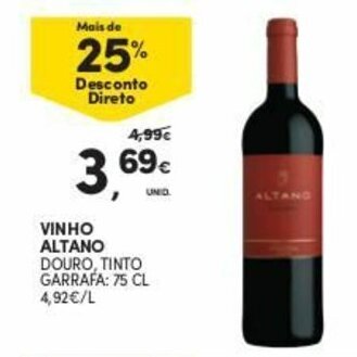 Continente Vinho Altano 75cl promoção