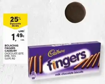 Bolachas Fingers Cadbury 114g