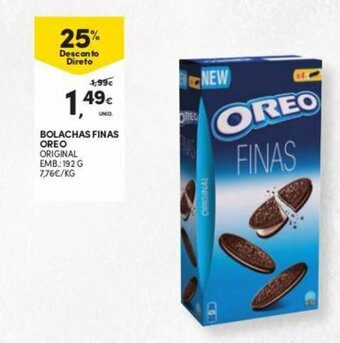 Continente Bolachas Finas Oreo 192g promoção