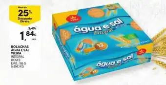 Continente Bolachas Água e Sal Vieira 186g promoção