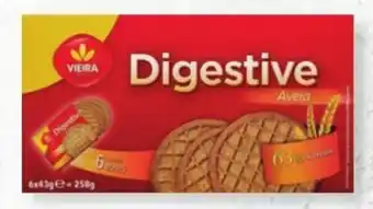 Continente Bolachas Digestive Aveia Vieira 6x43g promoção