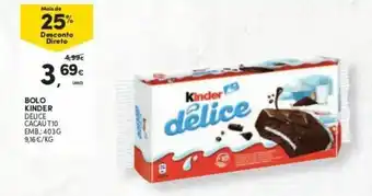 Continente Bolo Kinder Dēlice 403g promoção