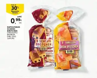 Continente Napolitanas Schoko Brõtchen 270g promoção