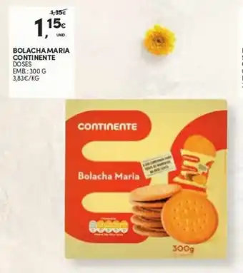 Continente Bolacha Maria Continente 300g promoção