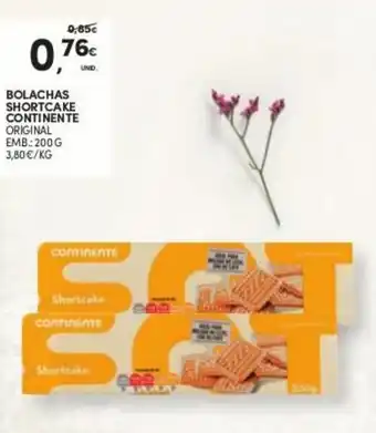Continente Bolachas Shortcake Continente 200g promoção