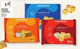 Continente Bolachas Crackers Continente 500g promoção